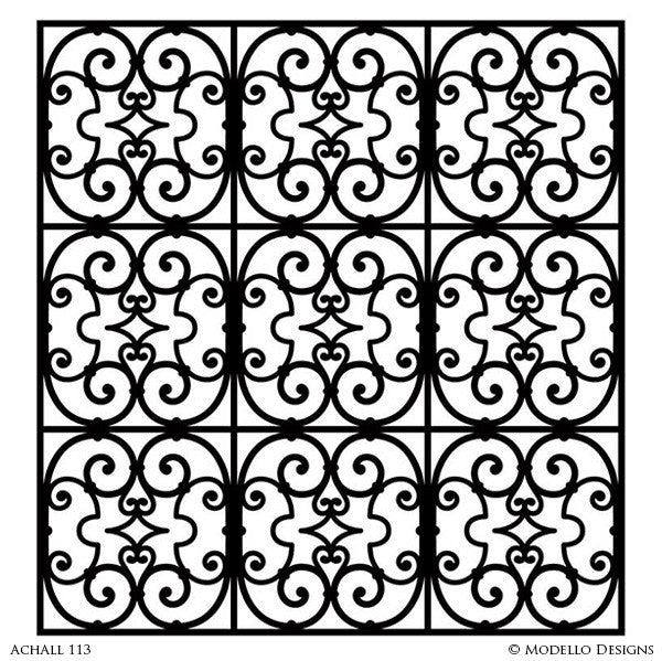 Decorative Painting with Large Allover Wall Stencils - Modello Designs Custom Stencils