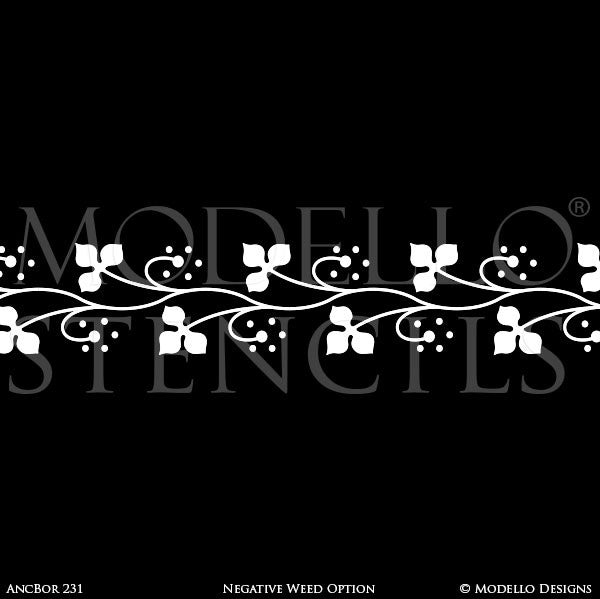 Custom Border Stencils for Painting Ceiling Designs & Wall Borders ...