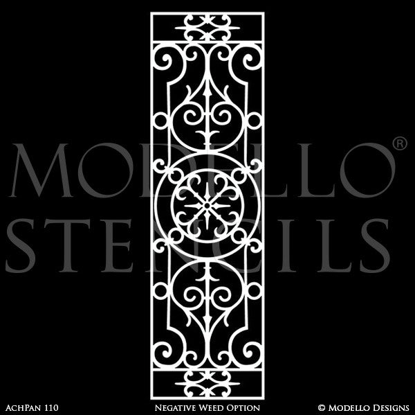 Architectural Design and Decor with Tall Wall Panel Stencils - Modello Custom Stencils