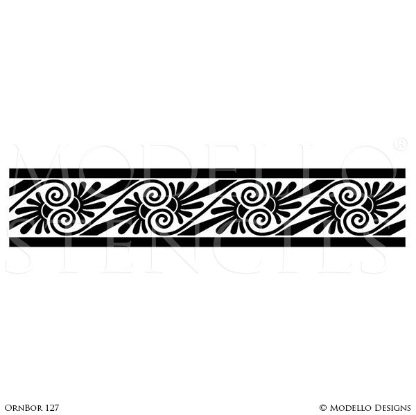 Ornamental Border Designs for Custom Decorating - Modello Custom Border Stencils