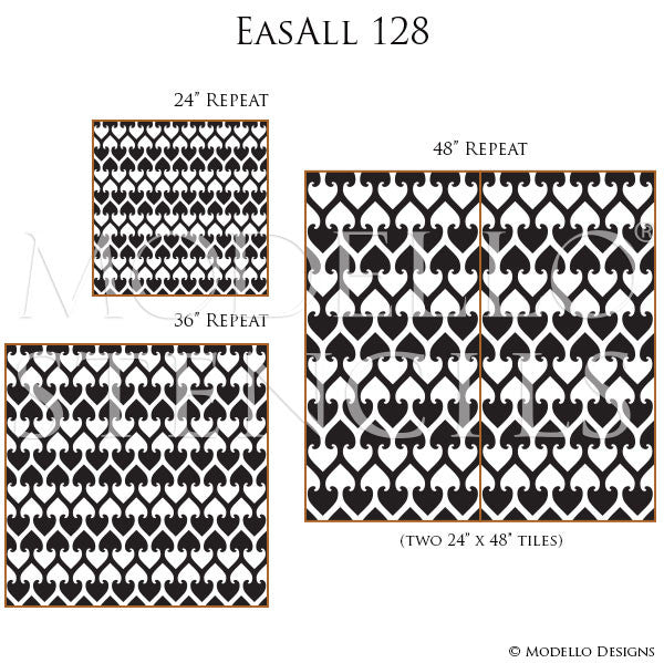 Large Tribal Stencils for Decorating Wall and Ceiling - Modello Custom Adhesive Stencils