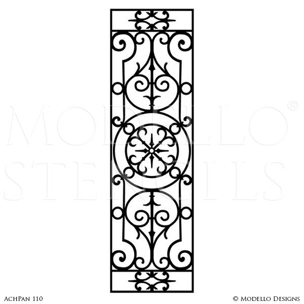 Architectural Design and Decor with Tall Wall Panel Stencils - Modello Custom Stencils