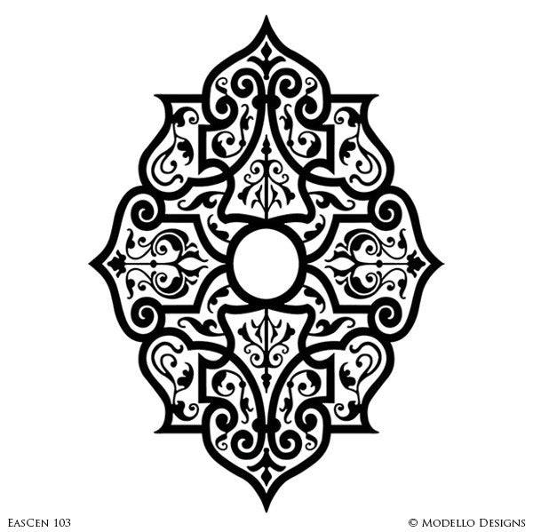 Ceiling Medallion Stencils - Custom Ceiling Design - Paint Stencils ...