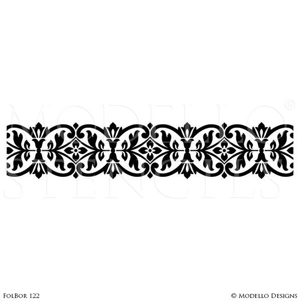 Custom Border Stencils for Painting Ceiling Designs & Wall Borders