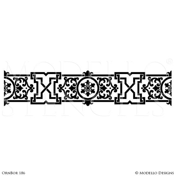 Custom Border Stencils for Painting Ceiling Designs & Wall Borders
