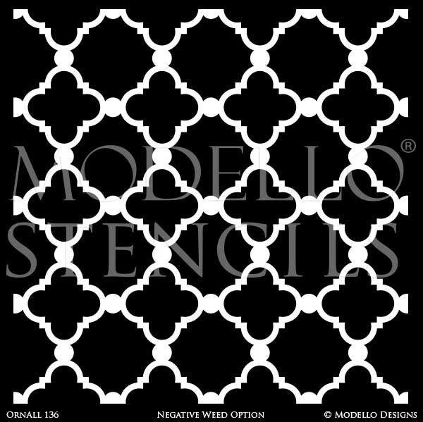 Painting Custom Floor Stencils and Large Wall Mural or Stenciled Ceiling - Modello Custom Stencils