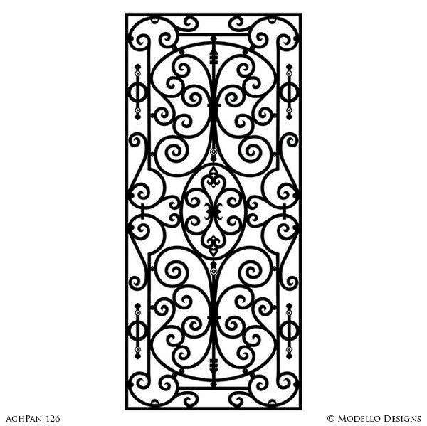 Panel Wall Art and Wall Mural Panels Painted onto Custom Home Decor Projects - Modello Custom Stencils