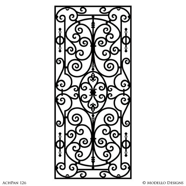 Painted Large Wall Art Graphics Stencils - Custom Modello Stencils ...