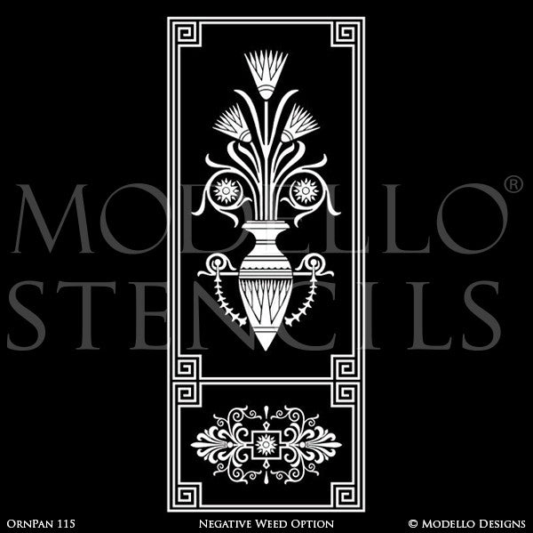 Painted Archway for Entry or Wall Art Door Designs - Custom Modello Wall Panel Stencils