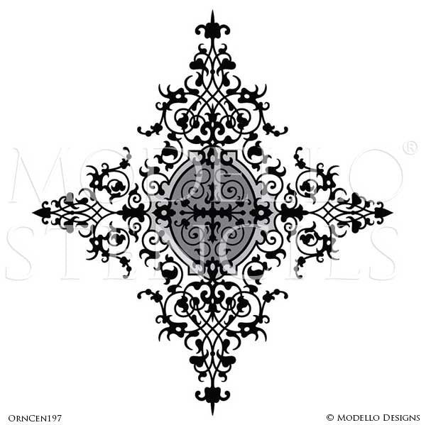 Ceiling Medallion Stencils - Custom Ceiling Design - Paint Stencils ...