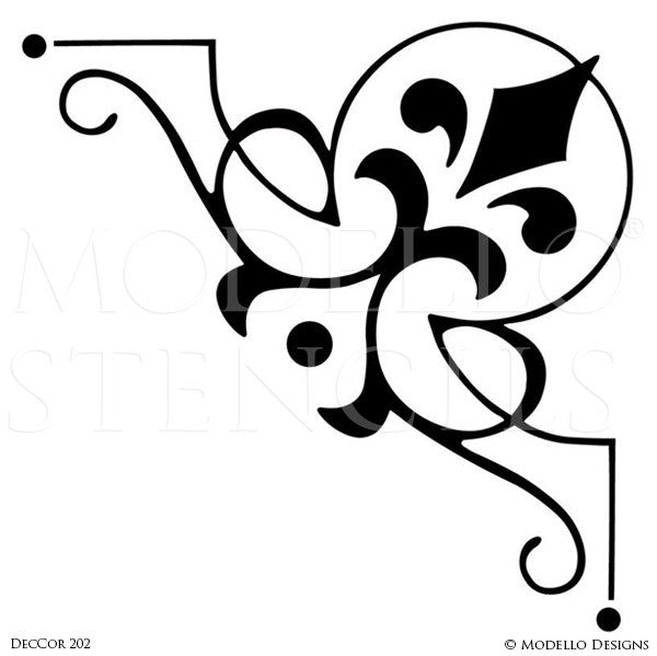 Large or Small Corners to Paint on Ceiling, Wall, or Floor - Modello Custom Stencils