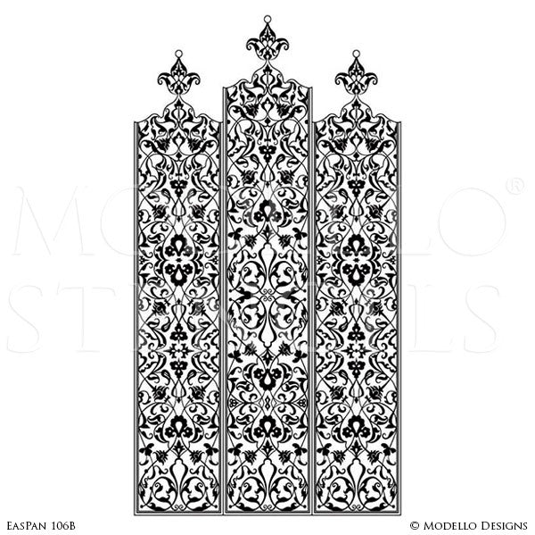 Painted Large Wall Art Graphics Stencils - Custom Modello Stencils ...