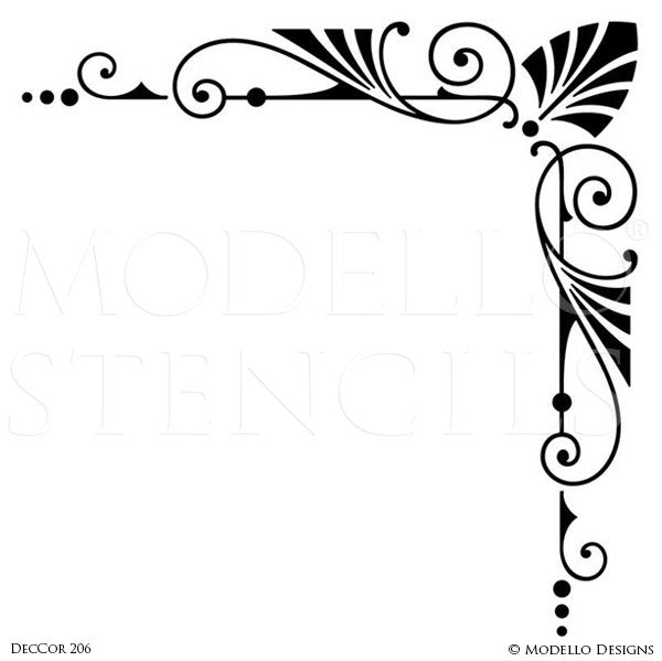 Custom Corner Stencils - Ceiling Corner Patterns - Wall Corners Design –  Modello® Designs