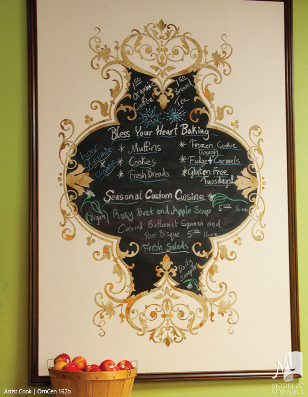 OrnCen162b Custom Medallion Stencil