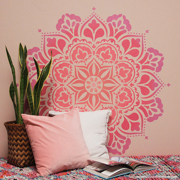 NEW! Bhakti Mandala Wall Mural Stencil