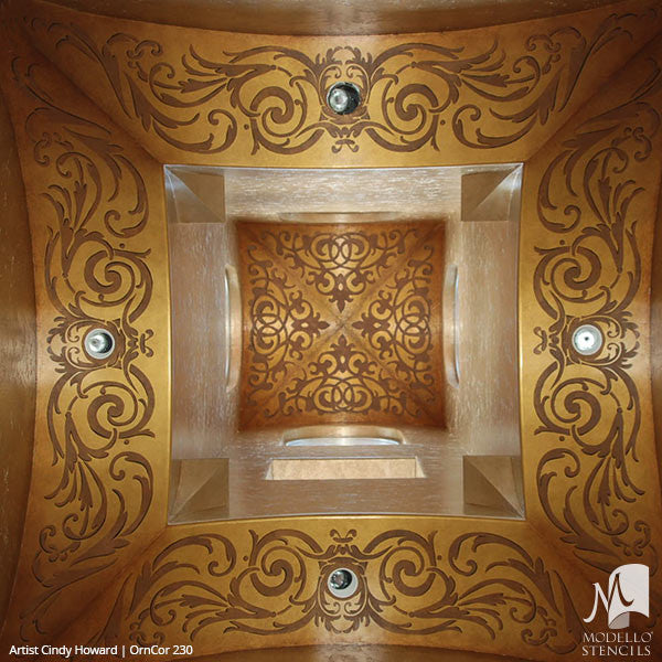 Corner Decals for Painting and Stenciling Custom Wall and Ceiling Designs - Modello Stencils