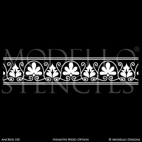 Decorative Border Stencils for Custom Wall Art or Ceiling Designs - Modello Stencils