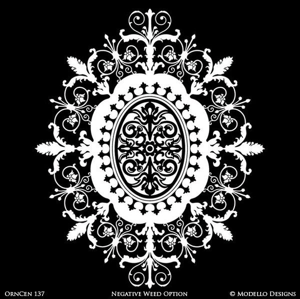 Ceiling Medallion Stencils - Custom Ceiling Design - Paint Stencils ...