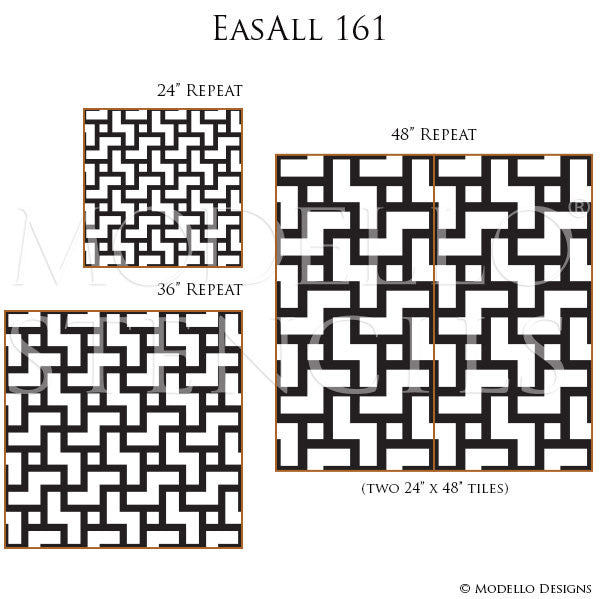 Professional Painting with Boho Chic Allover Wall Stencils for Decorating - Modello Designs