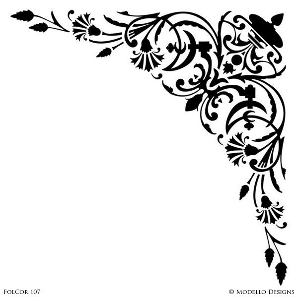 Doodle border. Flower ornament frame, hand... - Stock Illustration  [48695804] - PIXTA