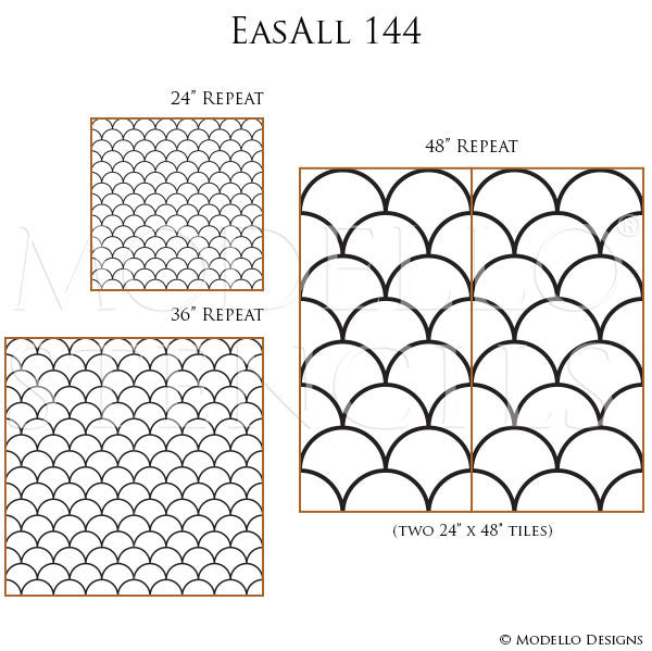 Decorative Painting with Large Allover Wall Stencils - Modello Designs Custom Stencils