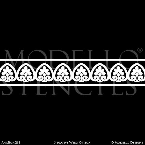 Custom Border Stencils for Painting Ceiling Designs & Wall Borders