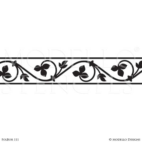 Custom Border Stencils for Painting Ceiling Designs & Wall Borders