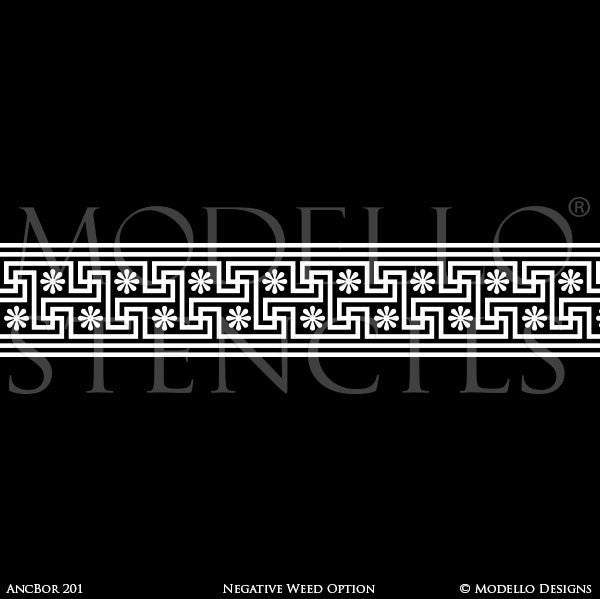 Border Stencils for Painting Ceiling or Wall with Classic Traditional Designs - Modello Custom Stencils