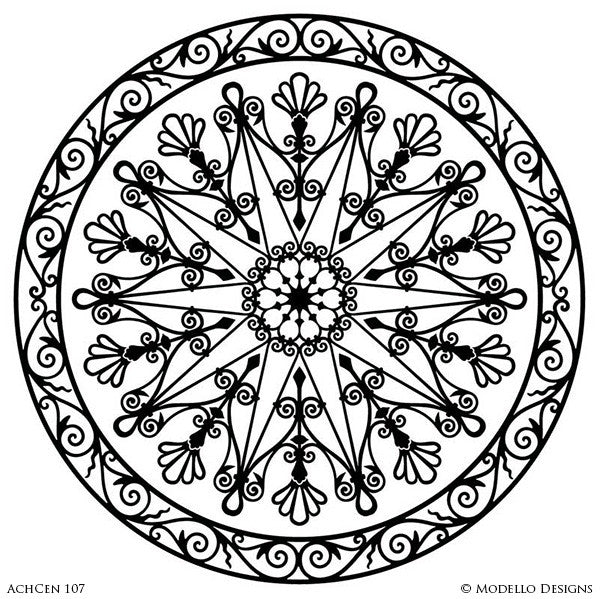 Ceiling Medallion Stencils - Custom Ceiling Design - Paint Stencils – Modello® Designs