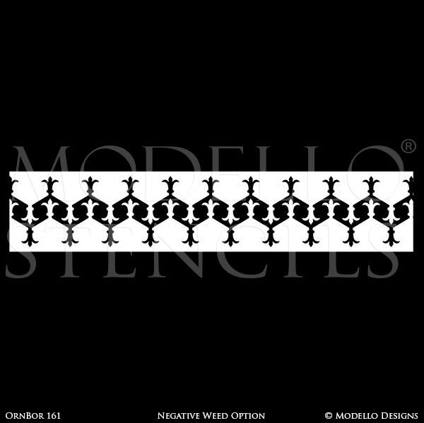 Professional Painted Border Flooring and Accent Wall Border Stencils - Custom Modello Stencils
