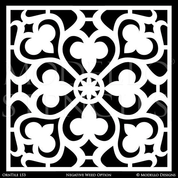 Faux Tiles for Kitchen Backsplash, Floor, or Wall Art - Modello Custom Tile Stencils