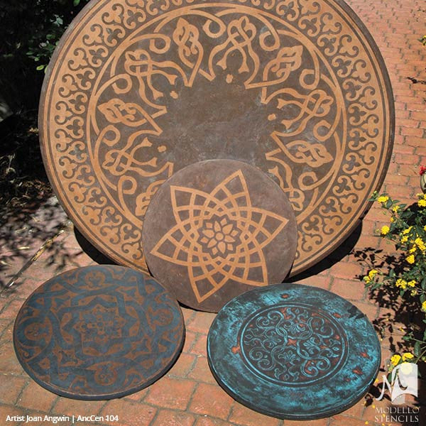 Old World and Exotic Medallions Stencils for Stenciling and Customizing Furniture, Wall Art, and DIY Ceiling Decor - Modello Custom Stencils