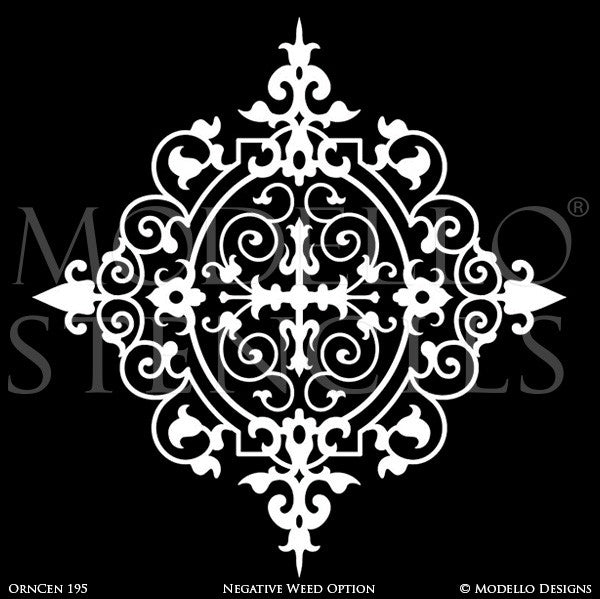Ceiling Medallion Stencils - Custom Ceiling Design - Paint Stencils ...