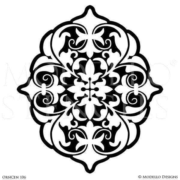Ceiling Medallion Stencils - Custom Ceiling Design - Paint Stencils ...