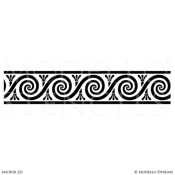 Custom Border Stencils for Painting Ceiling Designs & Wall Borders – Modello® Designs custom-border-stencils-for-painting-ceiling-designs-wall-borders-modello-designs