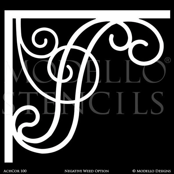 Large Designer Stencils for Painting Colorful Patterns on Wall Decor & Wall Murals - Modello Custom Stencils