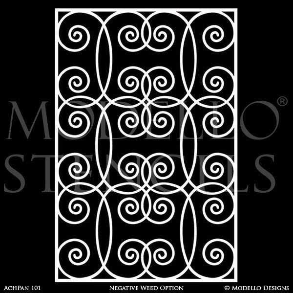 Painted Large Wall Art Graphics Stencils - Custom Modello Stencils ...