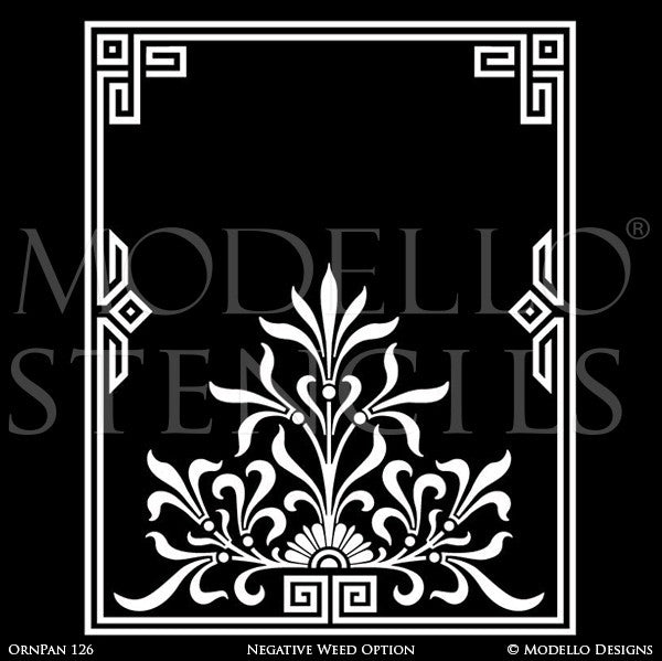 Painted Furniture Cabinet Panels & Wall Panels - Modello Custom Stencils for Decorating