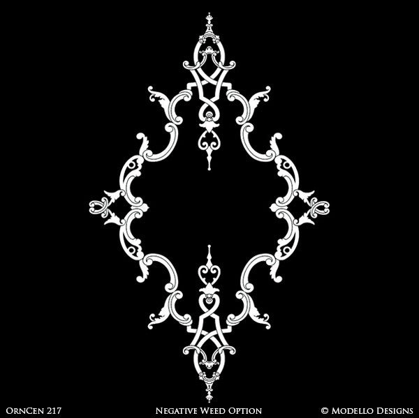 OrnCen217 Custom Medallion Stencil