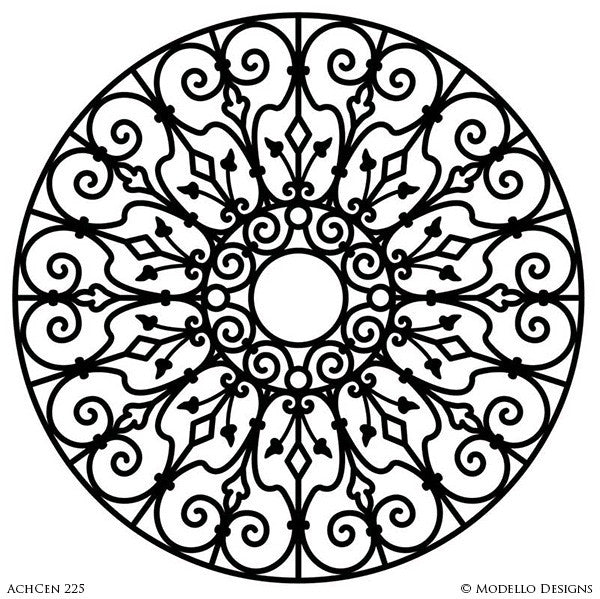 circle wall stencils for painting