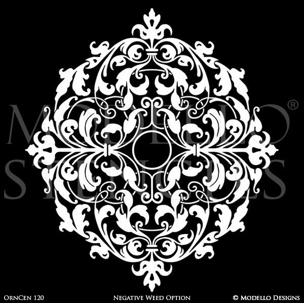 OrnCen120 Custom Medallion Stencil
