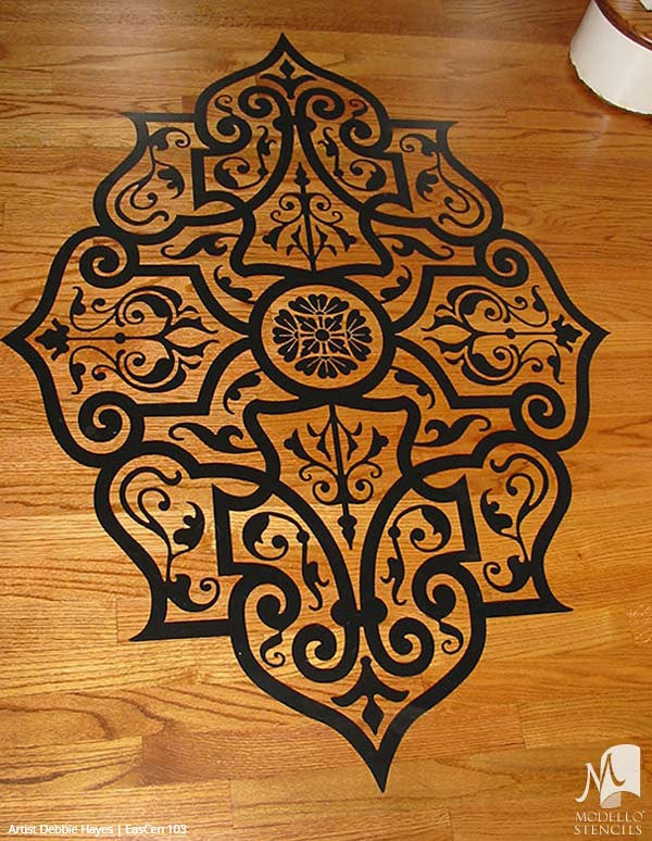 Ceiling Medallion Stencils - Custom Ceiling Design - Paint Stencils ...