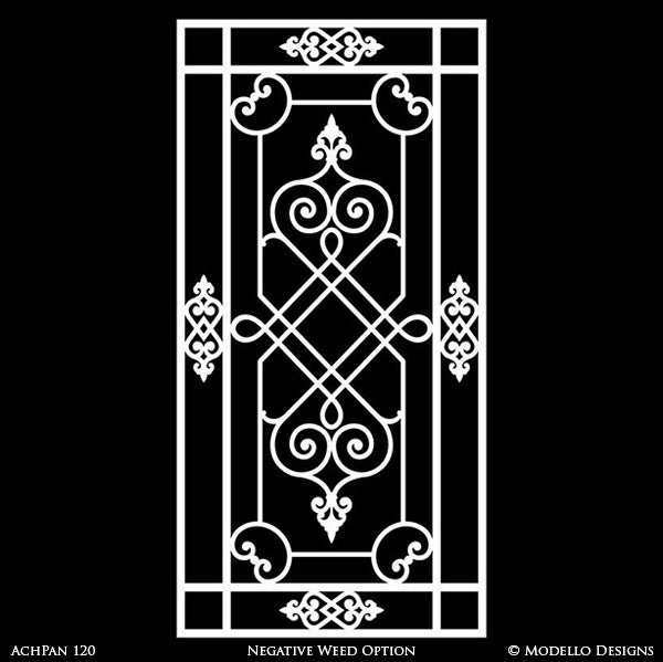 Wall Art and Wall Mural Panels Painted onto Custom Home Decor Projects - Modello Custom Stencils