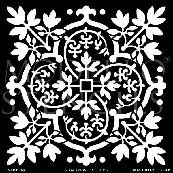 Old World and European Design and Decor - Large Tile Stencils - Modello Custom Stencils