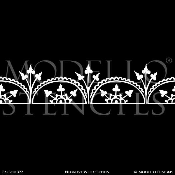 Large Designer Stencils for Painting Colorful Patterns on Wall Decor & Wall Murals - Modello Custom Stencils