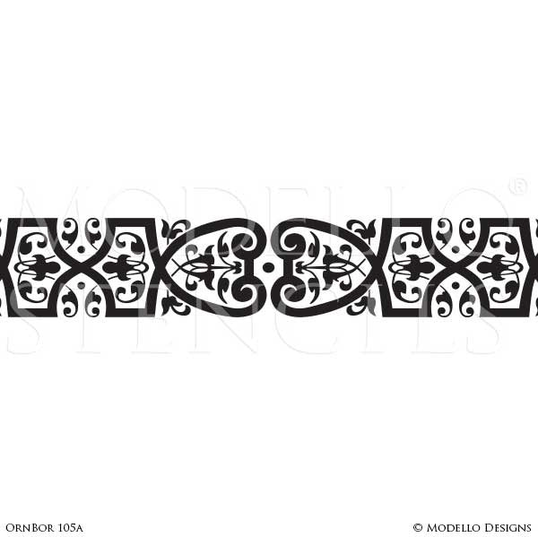 Custom Cut Stencils for Painting Ceilings with Large Patterns - Modello Custom Self Adhesive Stenciling