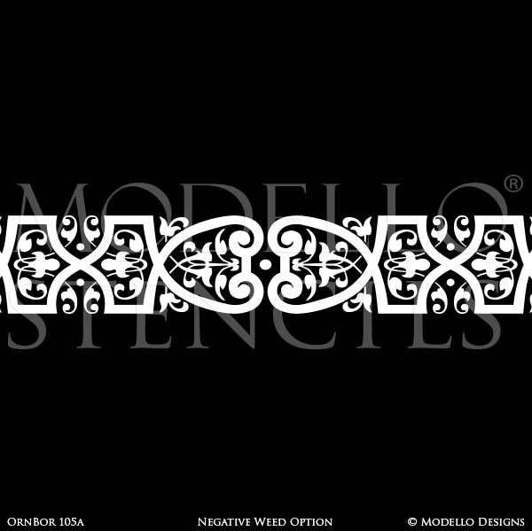 Custom Cut Stencils for Painting Ceilings with Large Patterns - Modello Custom Self Adhesive Stenciling