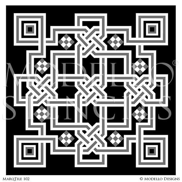 Tile Stencils with Detailed and Elegant Designs to Decorate Custom Decor - Modello Custom Stencils