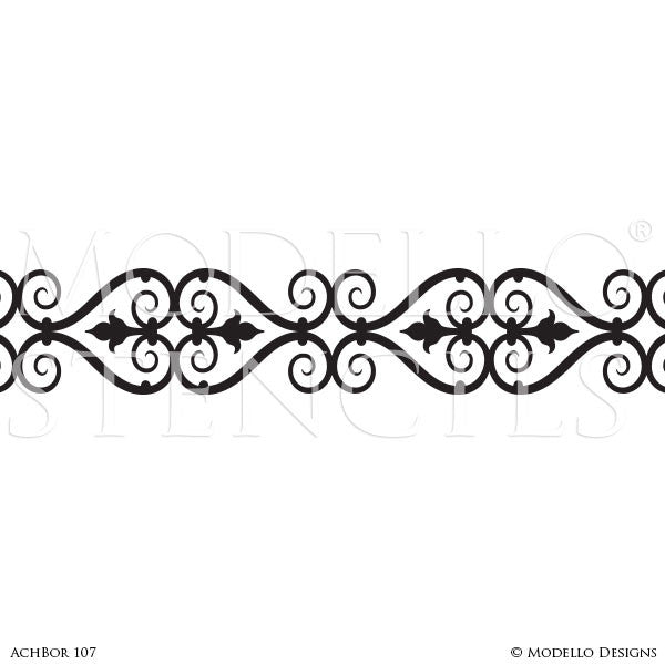 Architectural Design and Decor with Ceiling Border Stencils - Modello Custom Stencils