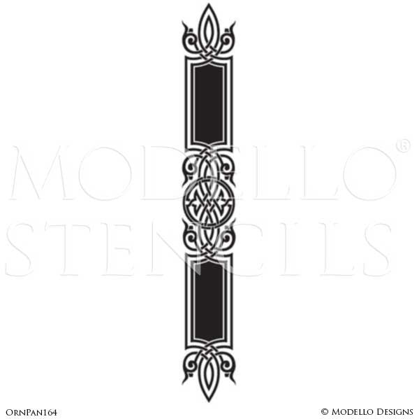 Designer Custom Stencils for Large Painted Home Decor - Modello Wall Window Panels